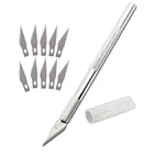 Металлические нож для скальпеля Лезвия #11, нескользящий резак, ремесленные ножи для мобильный телефон, ноутбуков, ручные инструменты для ремонта печатных плат