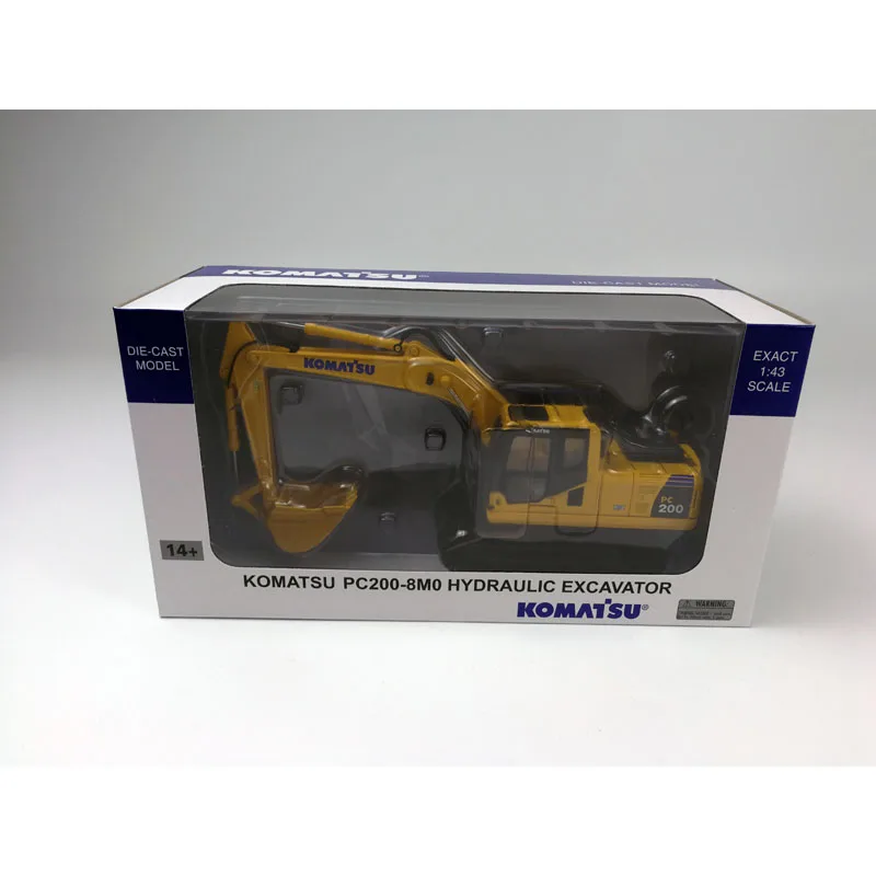1:43 экскаватор Komatsu PC200-8MO с металлическими дорогами литые игрушечные модели -