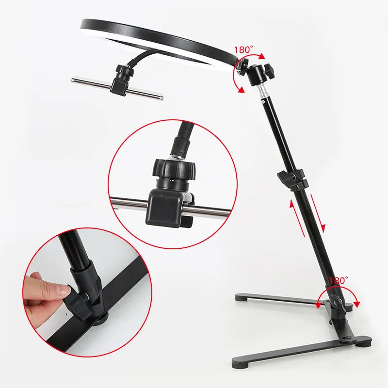 Светодиодный настольный кольцевой светильник для селфи студийный фотосъемки