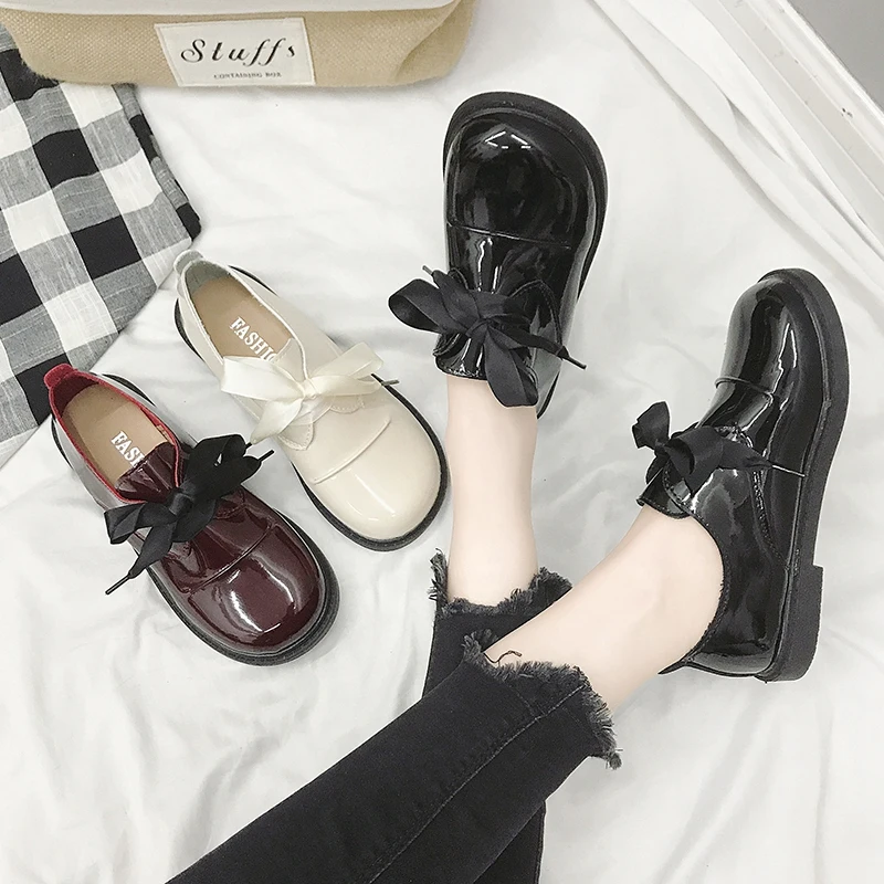 Туфли Лоферы для девочек телесного цвета винтажный стиль униформа студентов