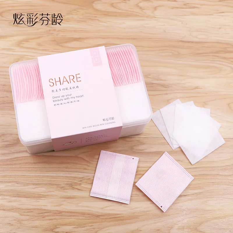 

Cotton Puff-in-Boxed Padded Thick-Double Layer Facial Wipe 240 PCs