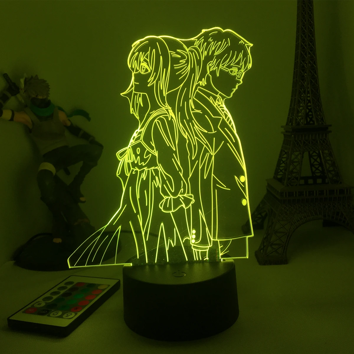 3D светодиодный светильник аниме ваша лежа в апреле для декора спальни Ночной
