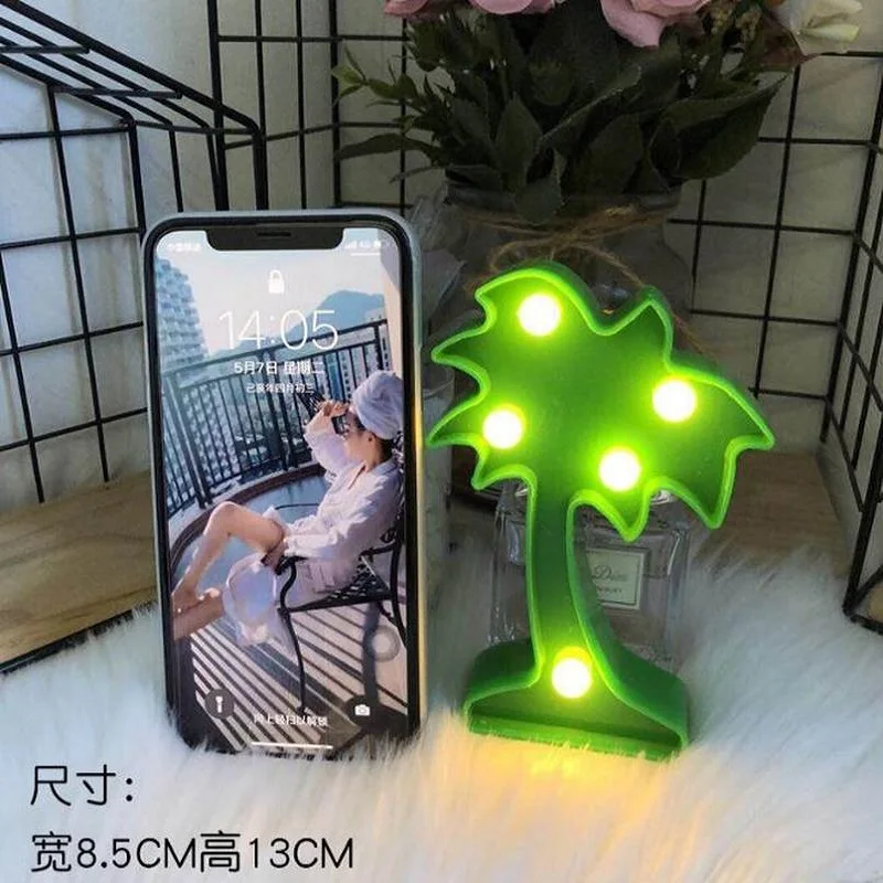 Новый ночник с ананасом детский светодиодный светильник подсветкой Фламинго