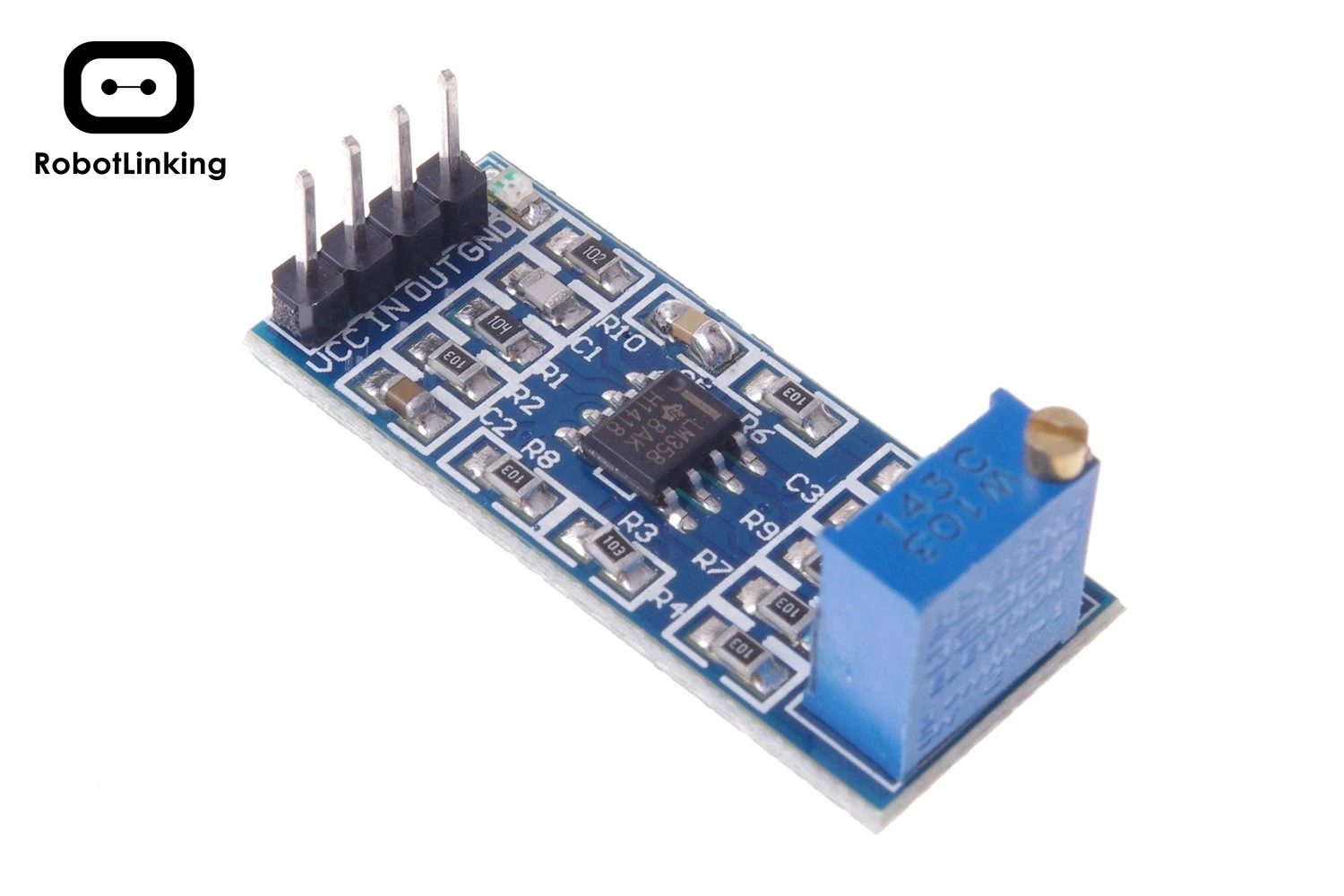Модуль усиления сигнала LM358 с 100 коэффициентом рабочий усилитель DC5-12V |