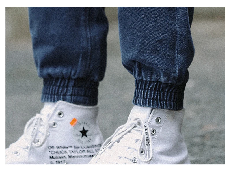Fashion Streetwear Men Jeans Loose Fit Spliced Designer Denim Cargo Pants Harem Jeans Men Japanese Style Hip Hop Joggers Jeans