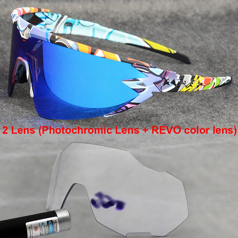 Поляризованные велосипедные очки фотохромные спортивные TR90 солнцезащитные Gafas