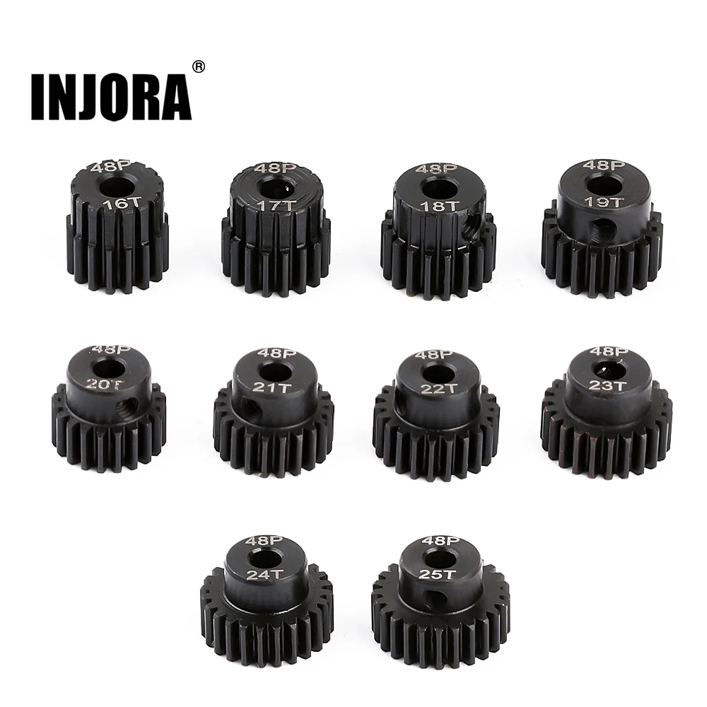 INJORA 1 шт. 48P 3 17 мм автомобильный двигатель RC Шестерня шестерни 16T 17T 18T 19T 20T 21T 22T 23T 24T
