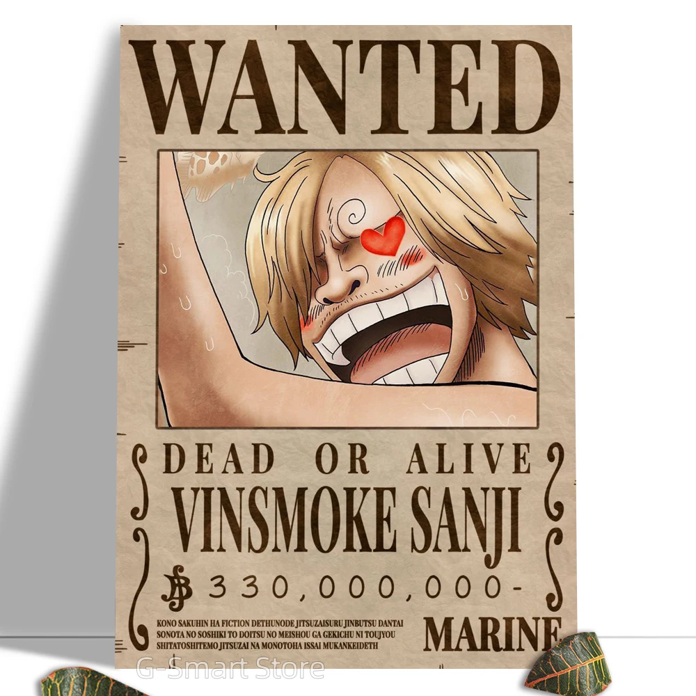 Постер Sanji Bounty из японского аниме цельный декор для домашней комнаты винтажный