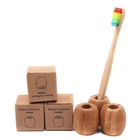 Держатель бамбуковой зубной щетки для взрослых веганская мягкая щетина деревянная зубная щетка Экологичная натуральная ручка зубная щетка es для ухода за полостью рта