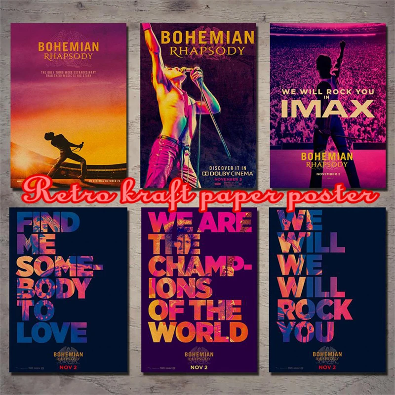 Новая богемная модель Rhapsody Фредди Меркури Queen музыкальный кинопостер