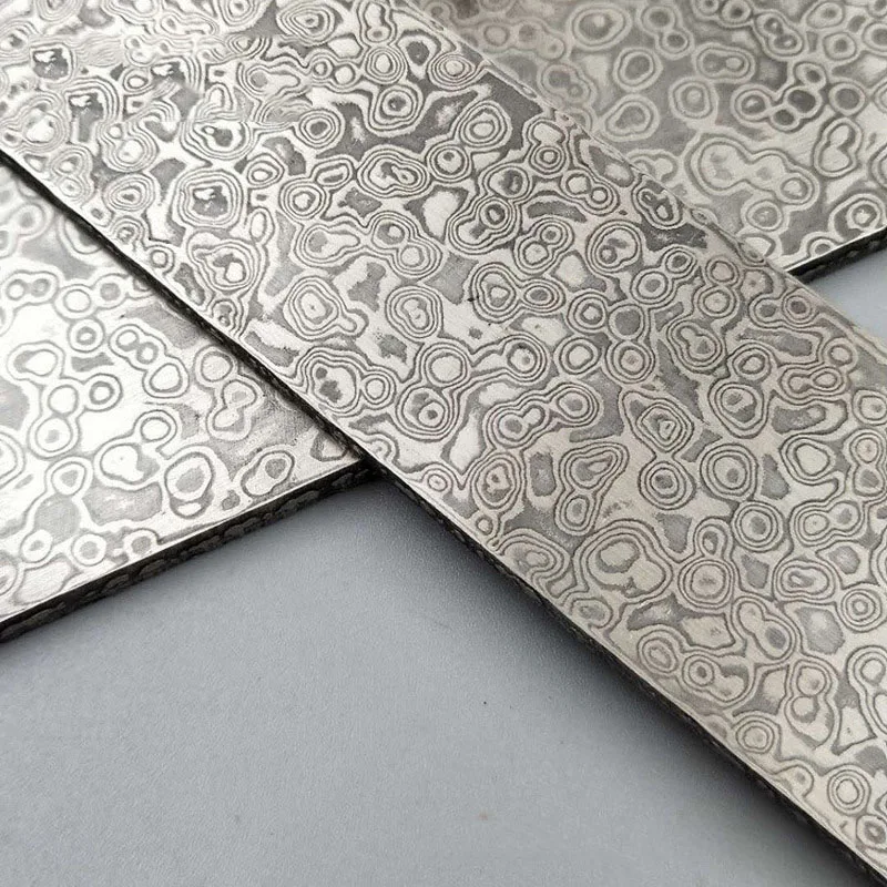VG10 Damascus Steel Forged Raw Material Knife Blank Pattern Strip DIY Thousand Layer 35x5x0.4CM | Инструменты