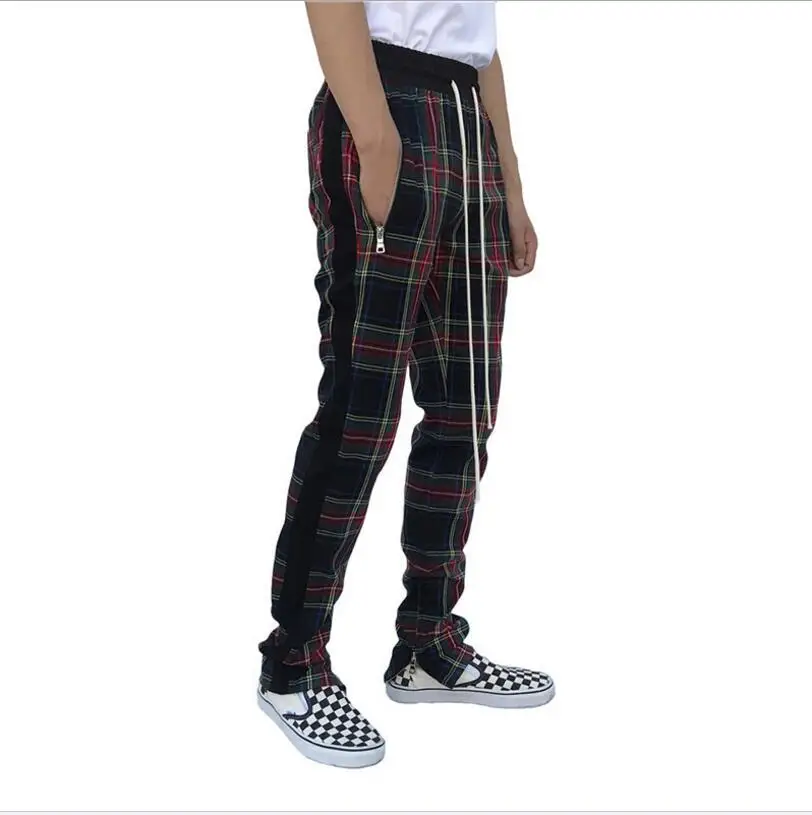 Брюки Джоггеры мужские в шотландскую клетку винтажные шотландские спортивные