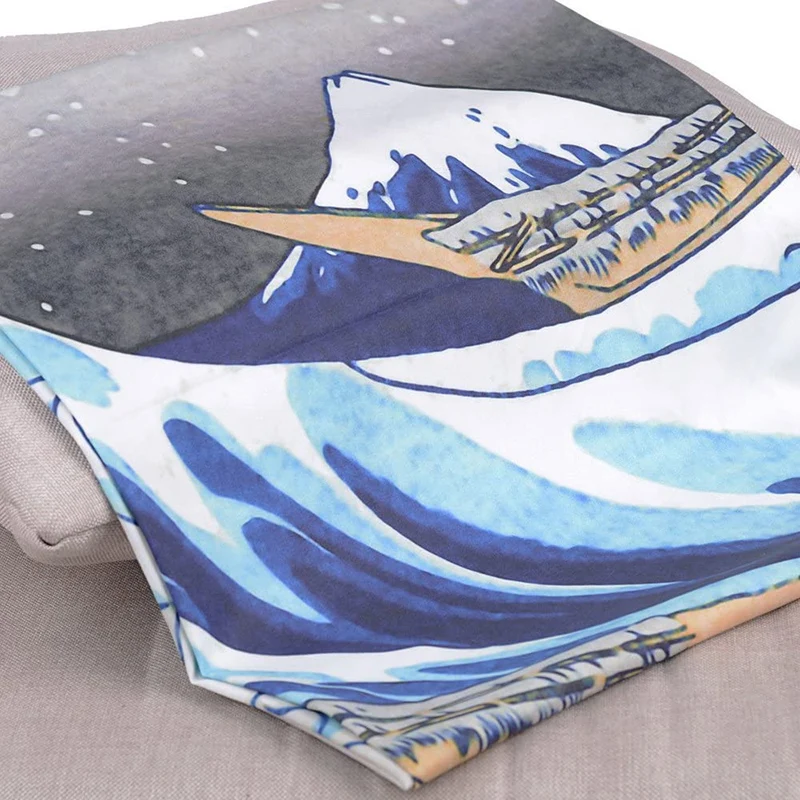 

Tapestry Wall Hanging Great Wave Kanagawa Wall Tapestry with Art Nature Home Decorations for Living Room Bedroom VJ-Drop