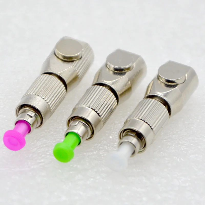 10pcs New Optical Fiber Connector FC Silver Round Bare Fiber Flange Temporary Adapter OTDR Test Coupler Free Shipping To Brazil