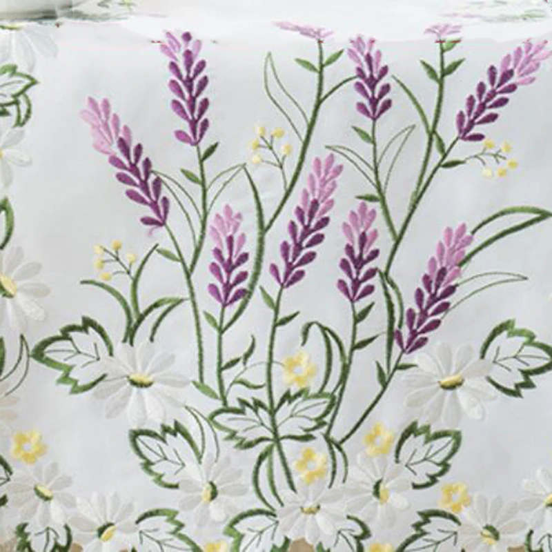 Настольная скатерть с вышивкой в пасторальном стиле|Скатерти| |