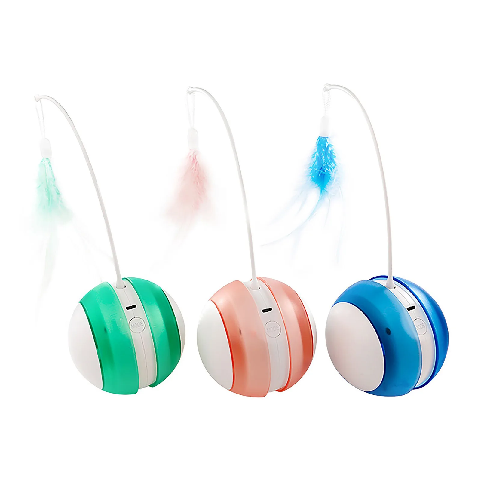 Automatic Cat Ball Toys 2-Mode Bird Sound Ball Puppy Outdoor Toy