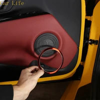 6pcs for toyota gr supra a90 2019 2022 stainless steel car door speaker decorative ring sticker trim car interior accessories