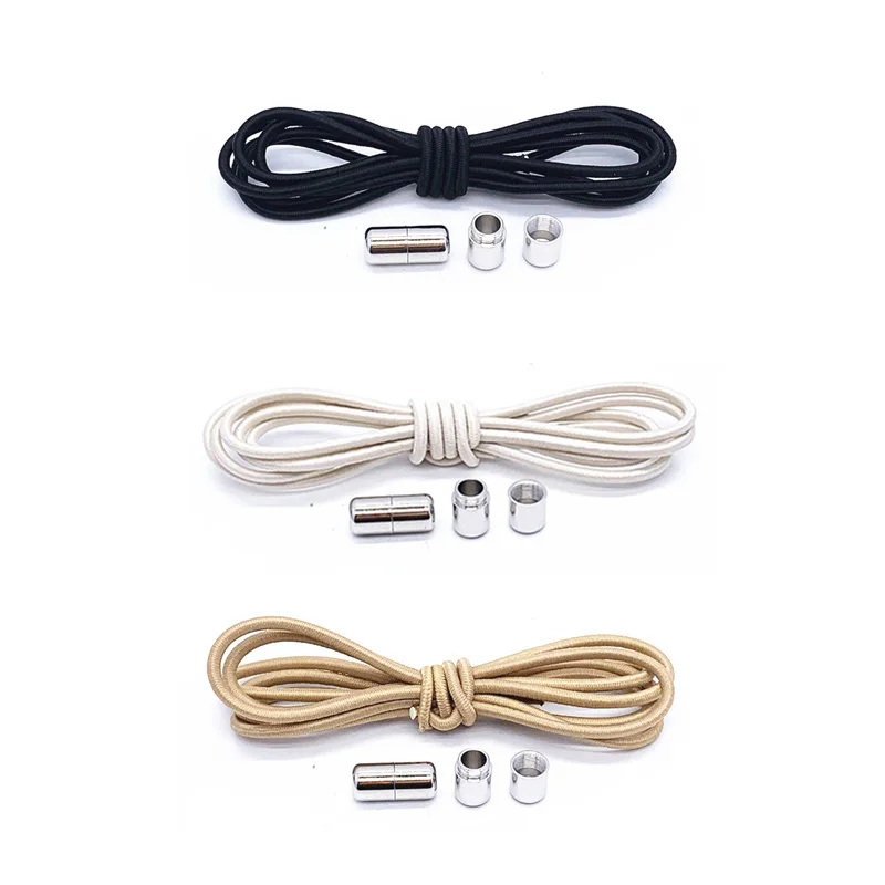 

1 Pair New Elastic Shoe Laces Round No Tie Shoelaces for Kids and Adult Sneakers Shoelace Quick Lazy Laces 10 Color Shoe Rope
