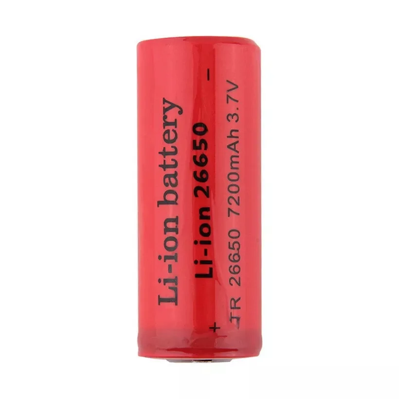 

10 шт., перезаряжаемые литий-ионные батарейки 26650, 3,7 в, 7200 мАч