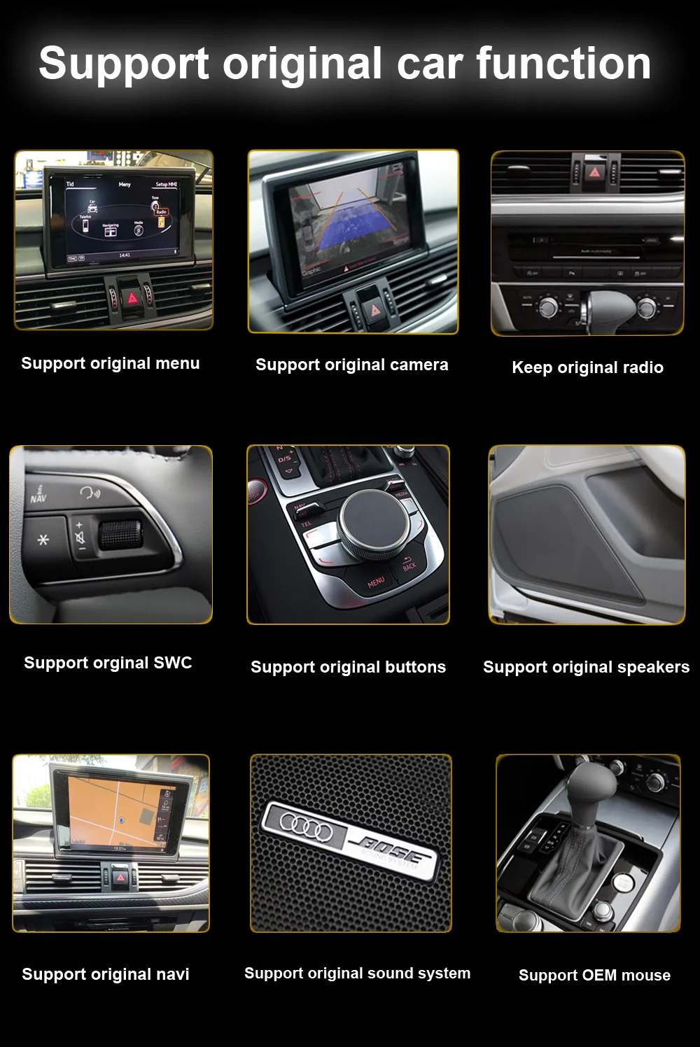 $491.04 Ouchuangbo 12.3 Inch Car Radio For Audi A6 S6 A7 C7 RS7 RS6 S7 2012-2018 with 8 core android 11 8GB+64GB carplay Navi Head Unit