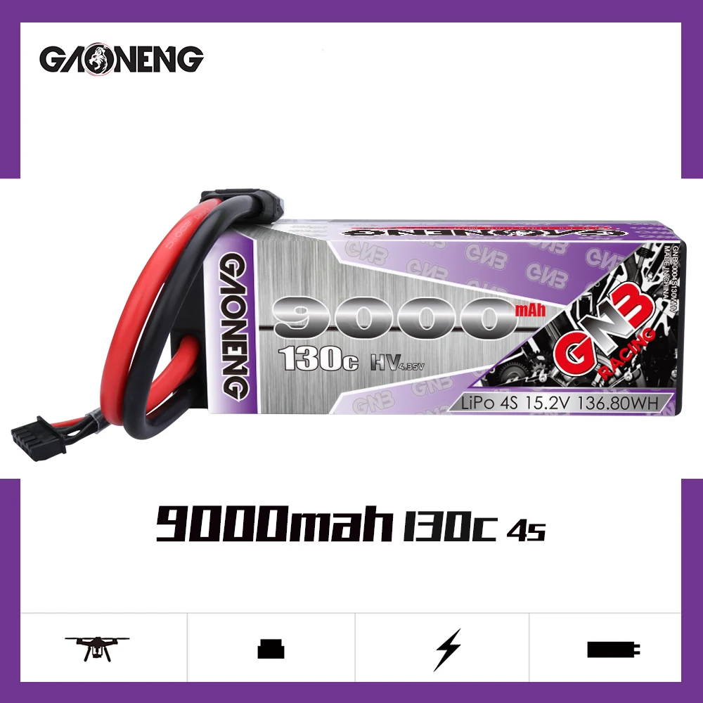 GNB GAONENG 9000 мА/ч 4S 15 2 V 130C/260C Футляр Чехол LiPo LiHV Батарея XT90 разъем для 1:8 1/8 RC