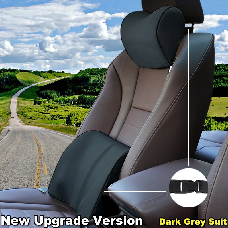 

Автомобильная подушка для шеи, поддержка спины, подголовник сиденья из пены с эффектом памяти, Хлопковый чехол для стула, сетчатая ткань для...