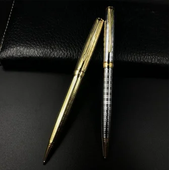 

Free shipping Creative Metal Gold Ball Pen Set School Office Supplies Ballpoint Pen Stationery Roller Pen Signature Pen