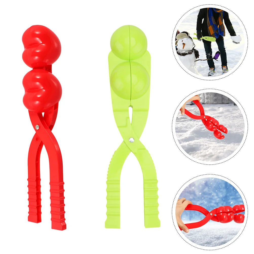

2Pcs Children Snowball Clips Snowball Holder Outdoor Plaything (Random Color)