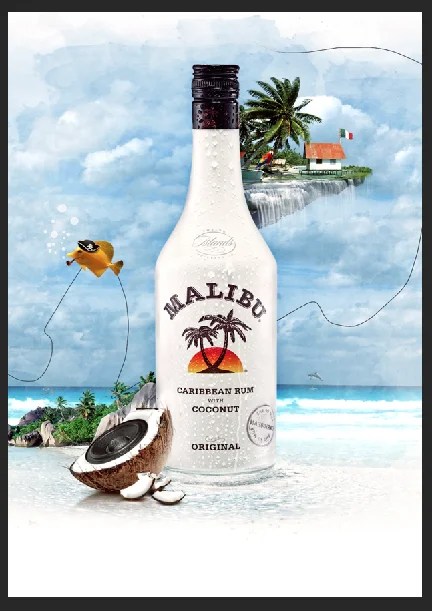 

Металлическая табличка Malibu для бара, мужская пещера, алкоголь, кокосовый ром, жестяная банка