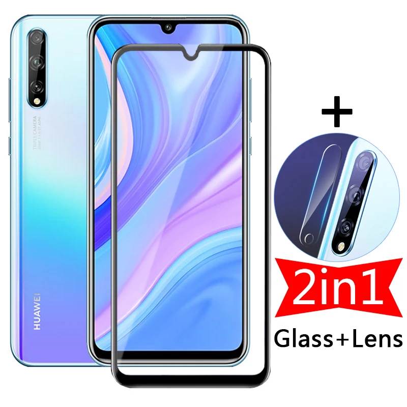 2 в 1 защитное стекло с полным покрытием экрана для Huawei Y8p Y 8 P пленка из закаленного