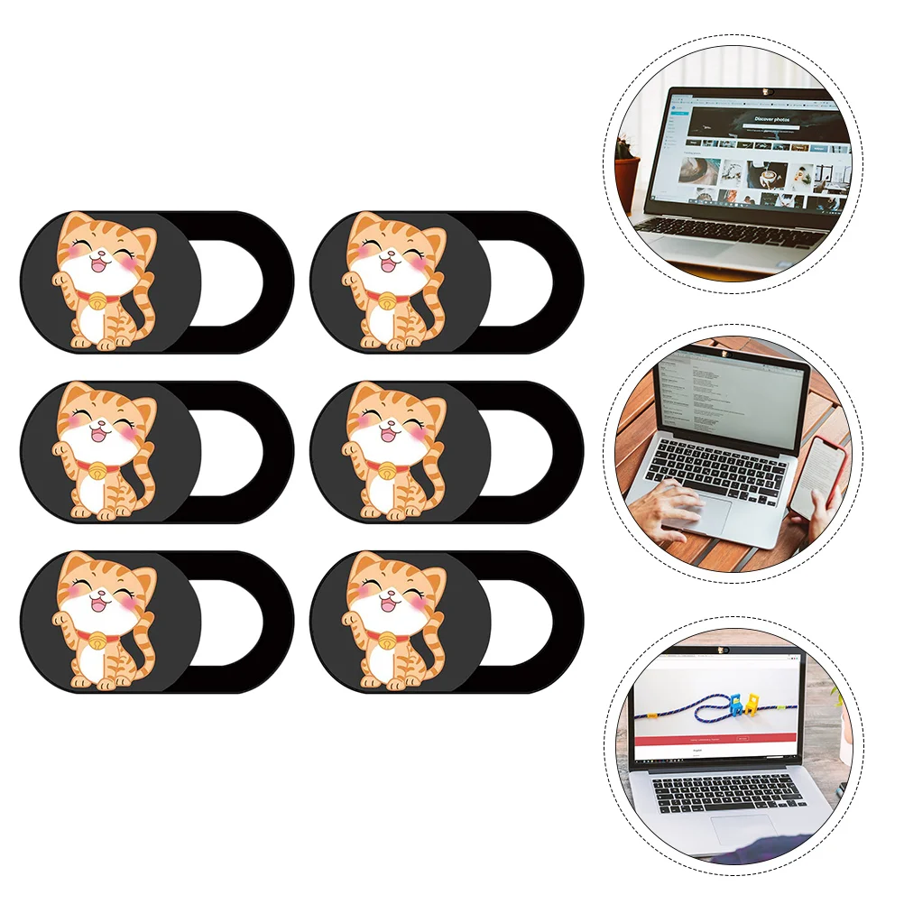 

6pcs Ultra-Thin Webcam Cover Slide Laptop Tablet Camera Cover Sticker Blocker