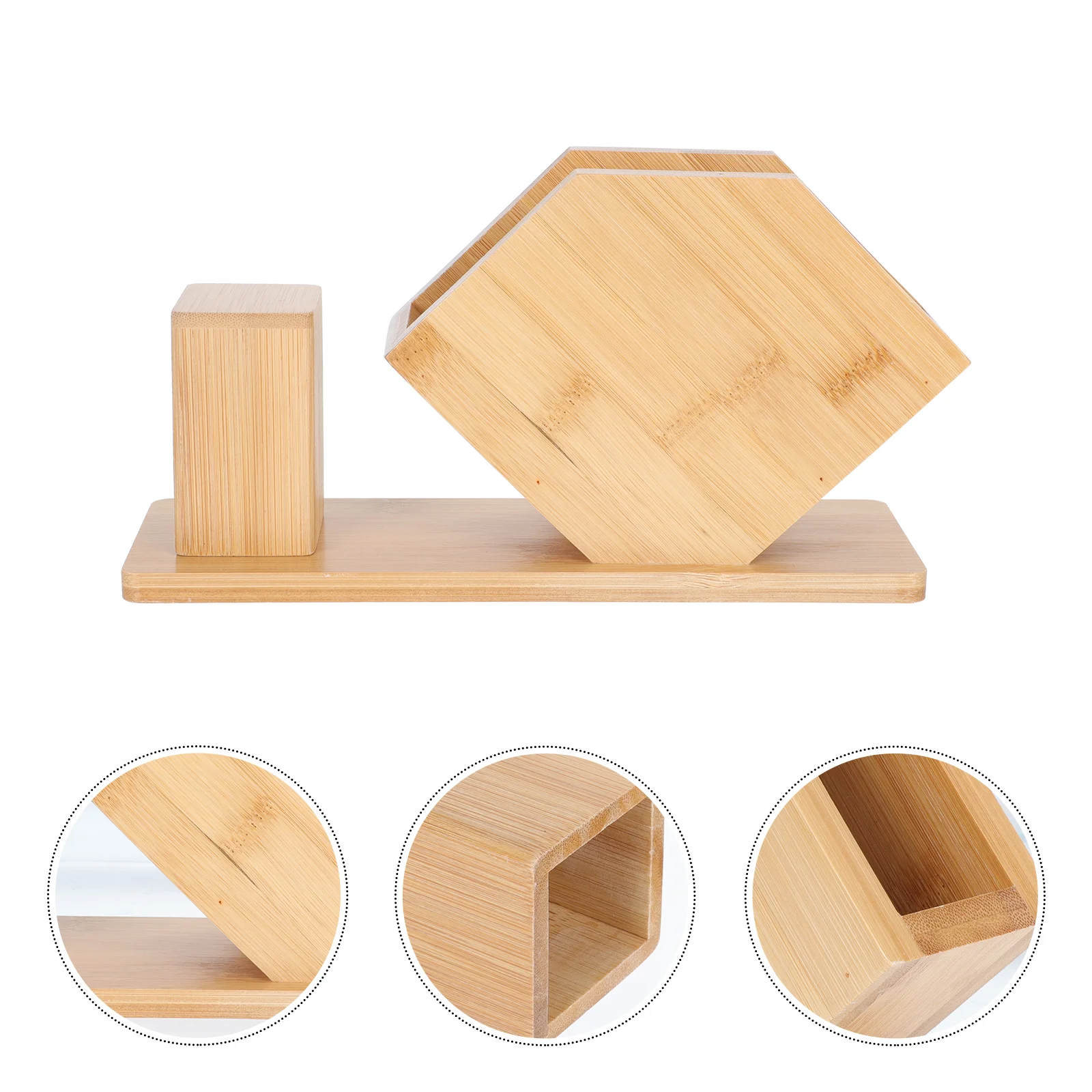 

1PC Fan Shape Hotel Table Storage Box Square Paper Base with Toothpick Box