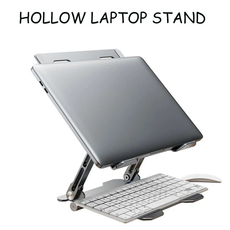 

Adjustable Hollow Laptop Stand Portable Computer Stand Aluminum Alloy Laptop Riser Suitable For 11-17" All Laptop Stand Holder