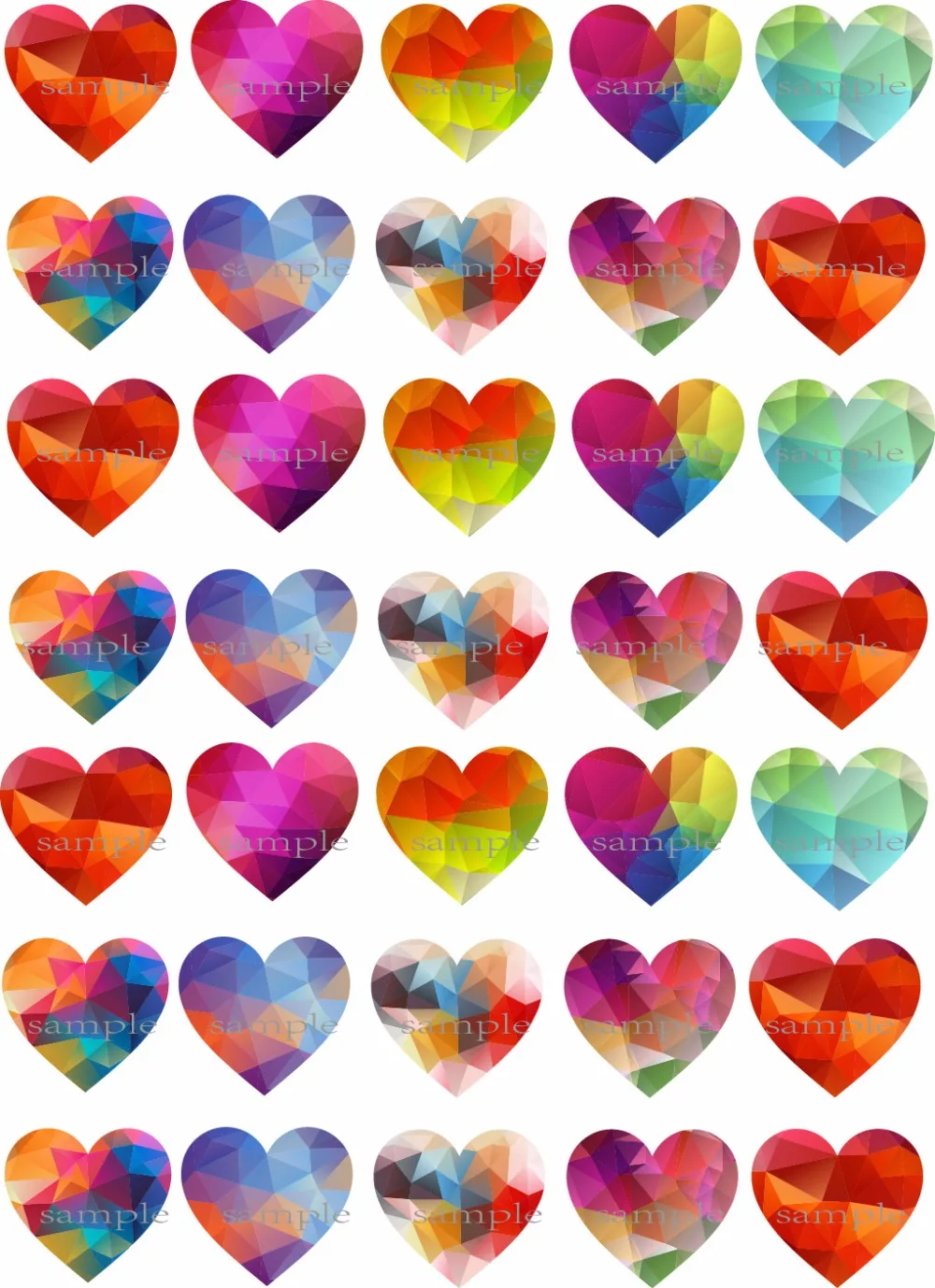 Большие размеры 35 геометрический принт сердце съедобный торт фигурки жениха и