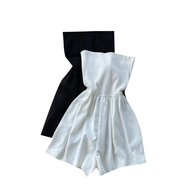 

Sexy Strapless Wide Leg Jumpsuit Women's Summer New Backless High Waist Romper Female Playsuit Off Shoulder Jumpsuits Clubwear