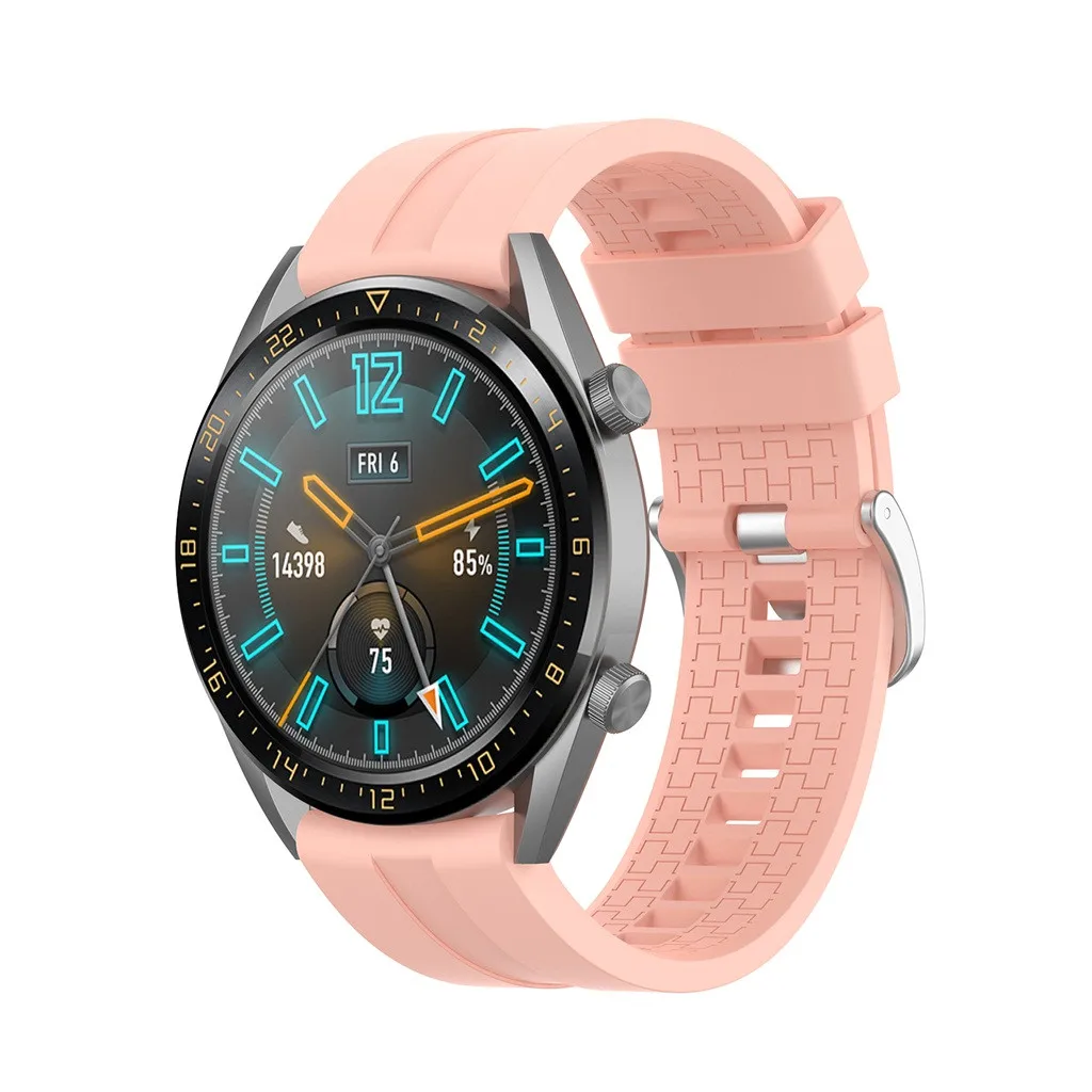 Мягкий спортивный силиконовый ремешок 20 мм 22 для Huawei Watch GT Active/элегантная Honor Magic