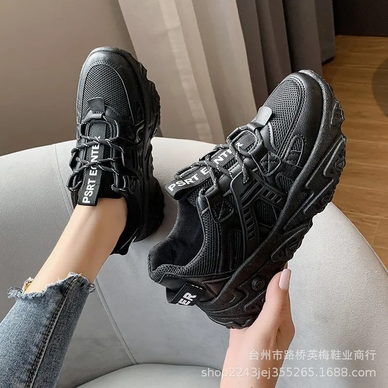 

New Wave Thick-soled Sports Shoes Women's Breathable Comfortable Trend Running Fashion Women's Shoes Zapatos De Mujer