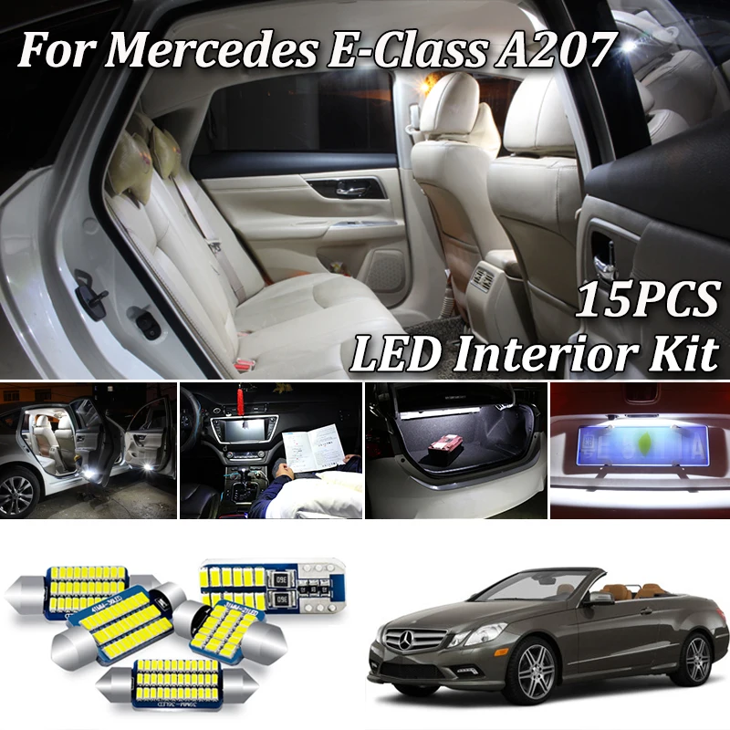Светодиодный светильник 15X для Mercedes E class A207 кабриолет E220 E250 E260 E300 E320 E350 E400 E500 E550 (10