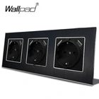 Тройная металлическая розетка европейского стандарта, 16 А, С 2 USB-портами, 234*86 мм