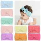 1 шт., держатели головных уборов для новорожденных, эластичные волосы группы детей тюрбан для малышей, повязка на голову с узлом и бантом, Аксессуары для детского душа