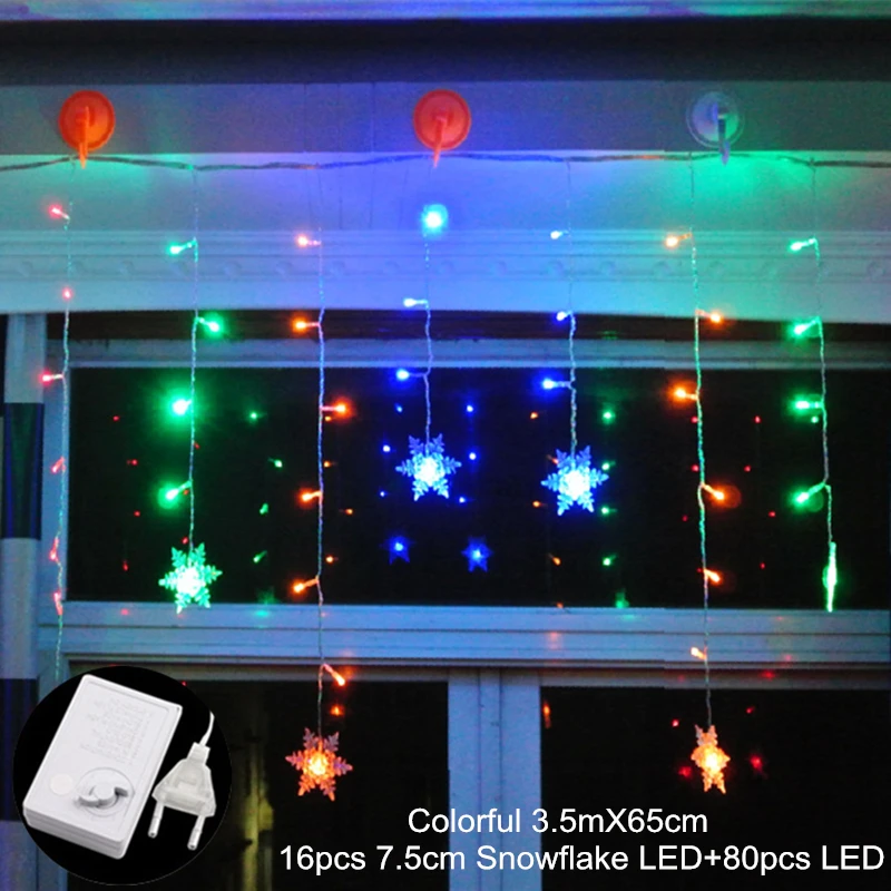 0127-Colorful Navidad орнамент, рождественские украшения для дома, занавеска, Сказочная гирлянда, светодиодный светильник, гирлянда, Рождественский светильник, декор для рождественской елки, Q - Цвет: 0127-Colorful