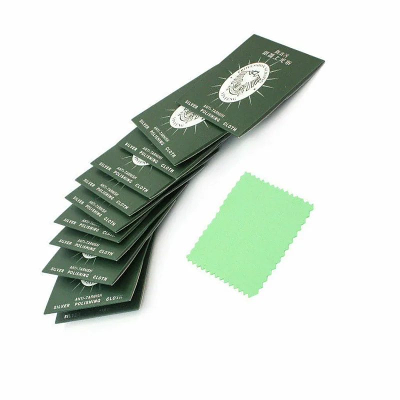 

10pcs 80cm Strong Power Silver Polishing Cloth Necklace Bracelet Ring Anti Tarnish Jewelry Cleaner Tool Maintain Diy Accessories