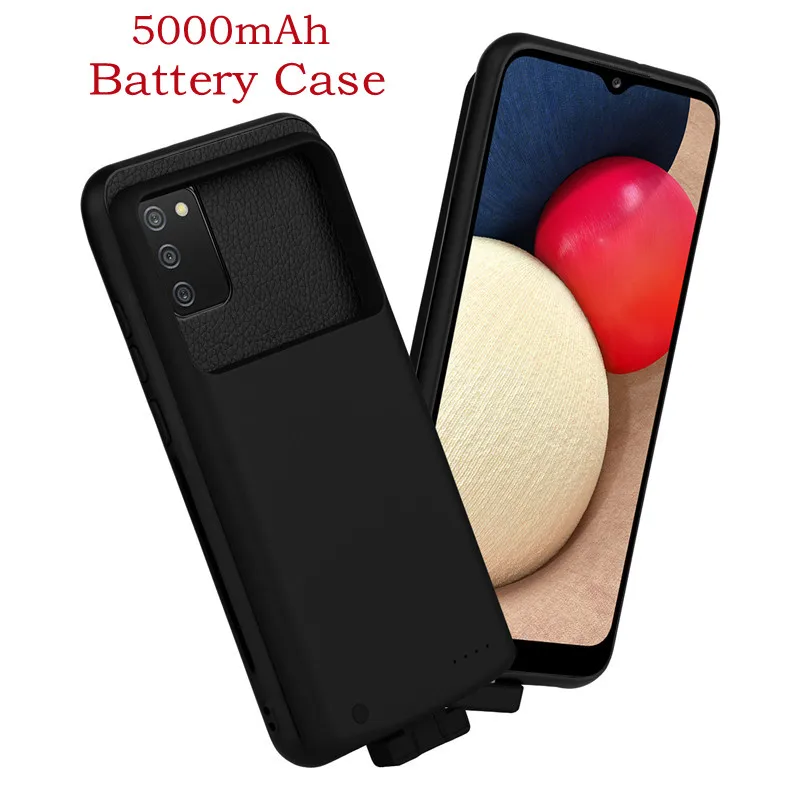 

Portable Power Bank Charging Cover For Samsung Galaxy A02S Battery Case Wireless Magnetic Battery Charger Cases For Galaxy A02S