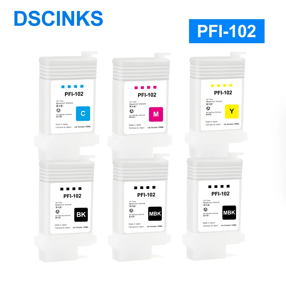 Картридж PFI102 PFI 102 для принтера Canon IPF500 IPF510 IPF600 IPF610 IPF700 IPF710 IPF605|Чернильные