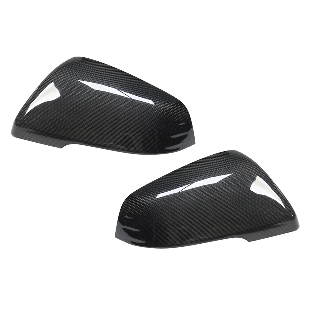 

1Pair Carbon Fiber Front Side Door Mirror Cover Cap Trim Shell Fit for Toyota GR Supra 2019 2020