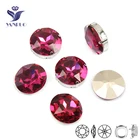 YANRUO 1201 Rivoli 27 мм фуксия вышивка стразы стекло вышивка кристаллы большие алмазные вышивка аппликация на одежду