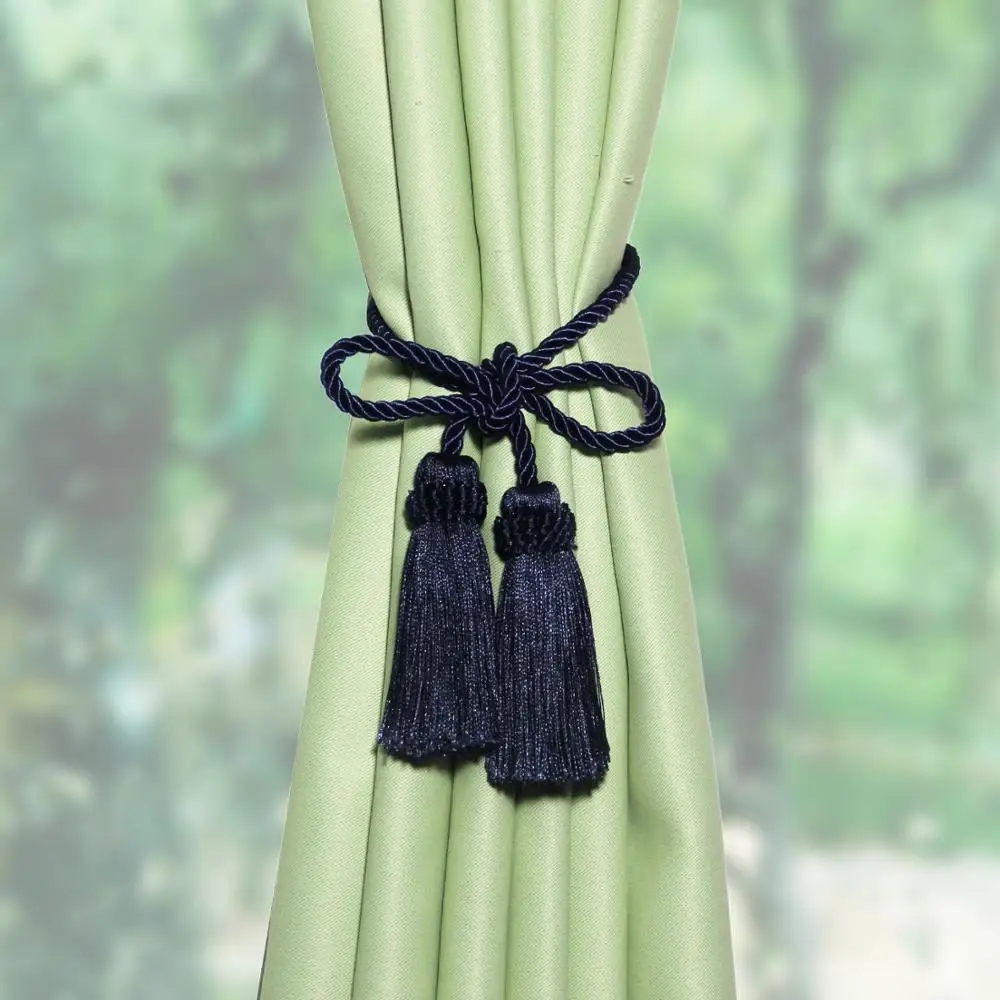 1Pc Tassels Curtain Tieback Fringe Handmade Hanging Ball Tie Backs Buckle Rope Tape Curtains Holder Room Accessories | Дом и сад