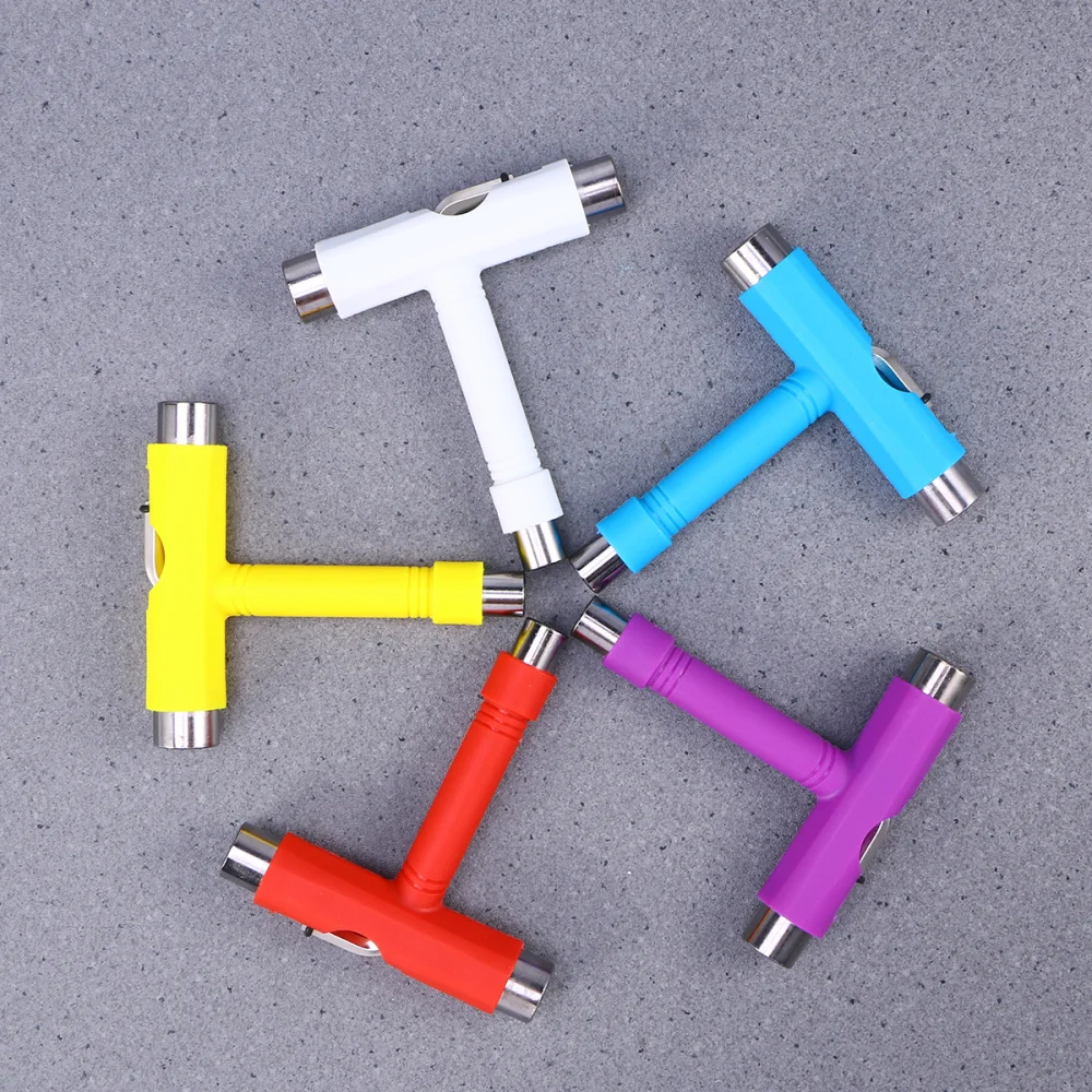 

Mini T Type Wrench Tool Roller Skateboard Repair Tool Adjusting Tool with Wrench L-type Screwdriver