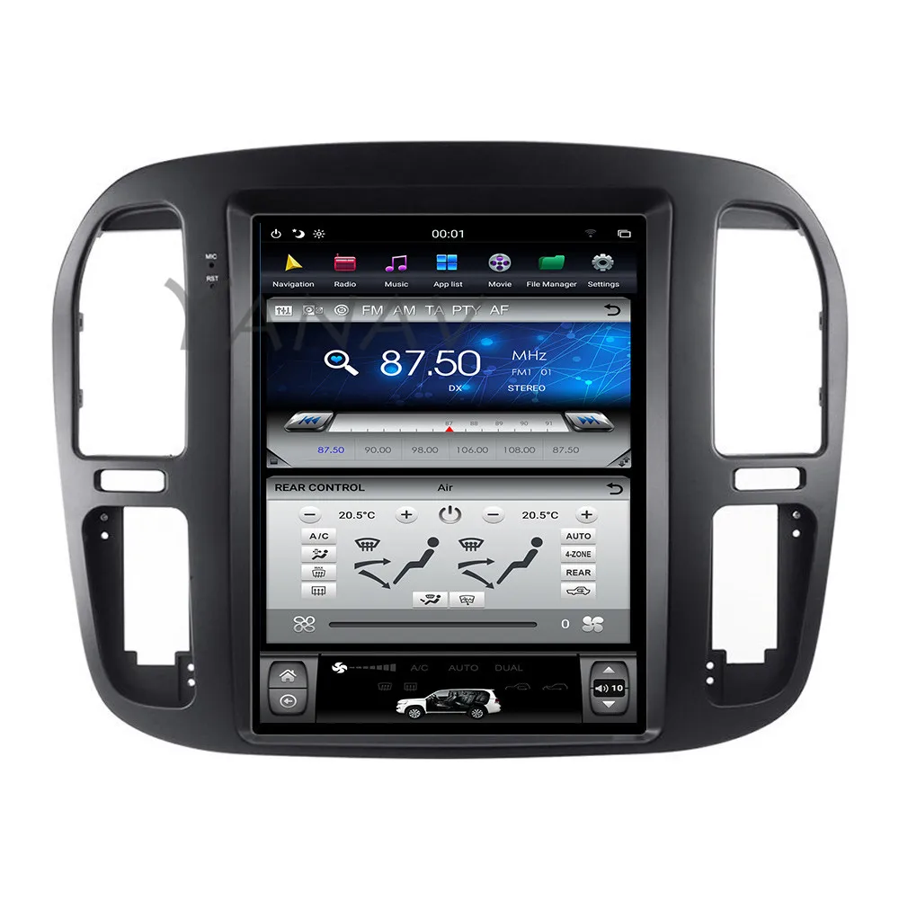 Автомагнитола для LEXUS LX470 2004-2006 Toyota Land Cruiser LC100 Tesla Android экран GPS-навигатор приемник