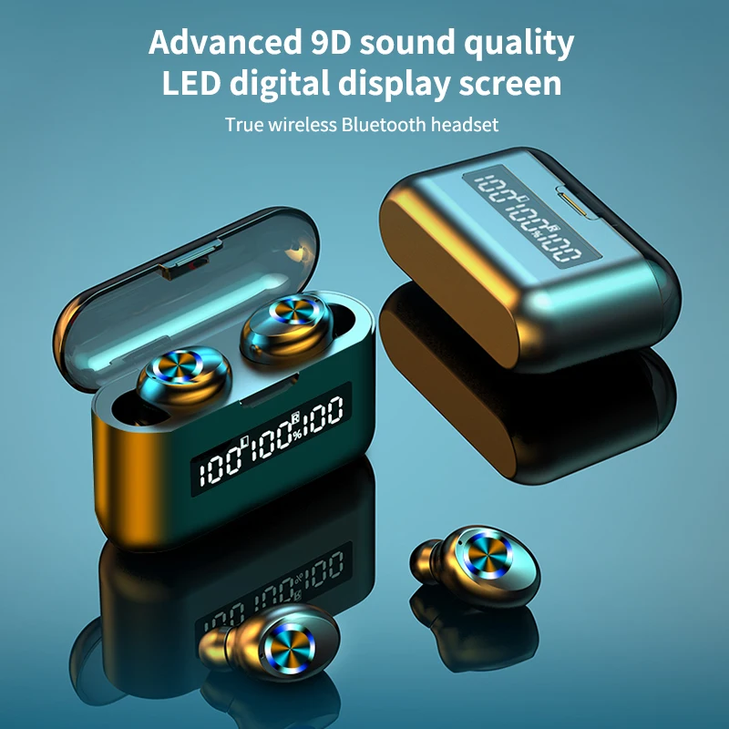 Беспроводные Bluetooth-наушники с микрофоном TWS спортивная водонепроницаемая